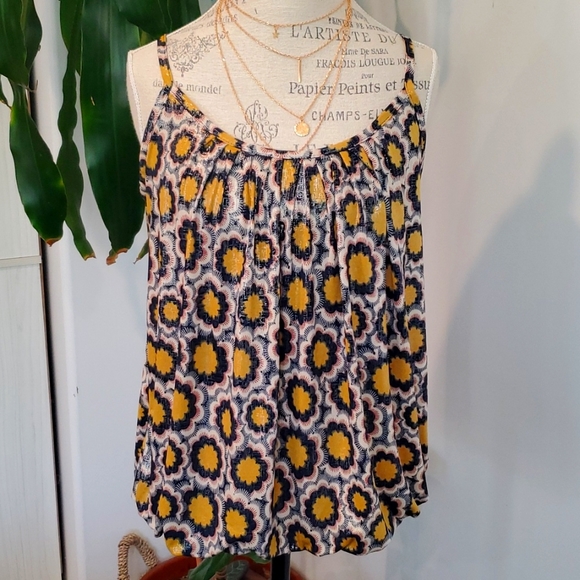 INC international floral spaghetti strap top - Picture 1 of 7